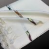 Men's Shawl Men's Woolen Shawl Pure Wool White Cream Color